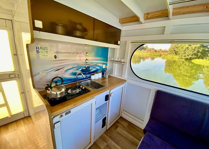 Tekne Hausboot - Schwimmende Feststehende Direkt Auf Der Havel Mit Weitblick Aufs Wasser